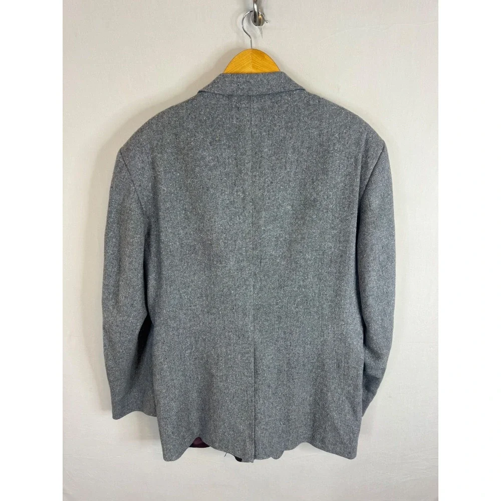 Magee Donegal Tweed Blazer Grey Wool Sport Coat 48LTall